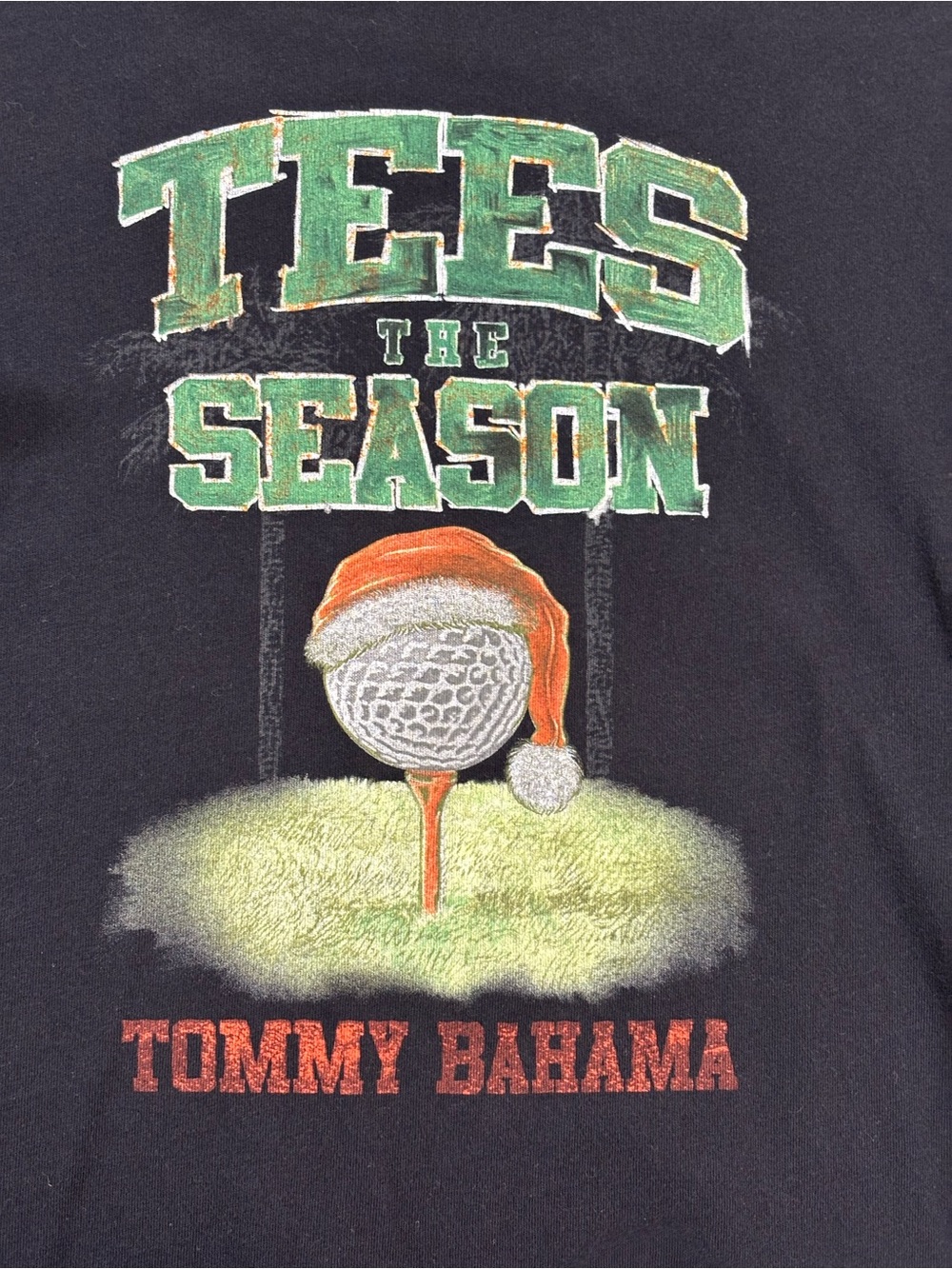 Tommy Bahama  'Tees The Season' Black Graphic Tee - Green/Orange